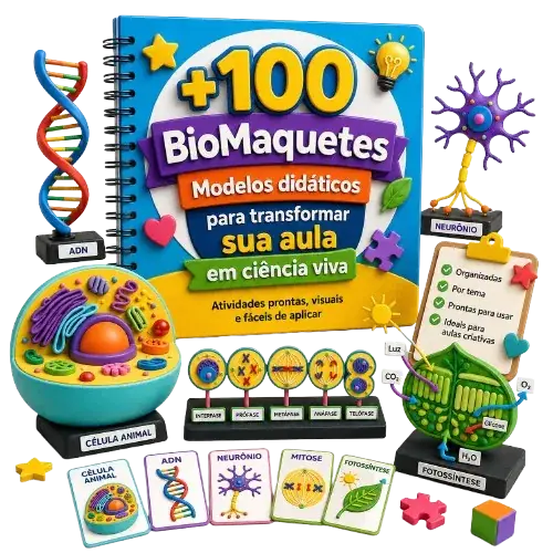 Kit BioMaquetes com modelos didáticos de Biologia